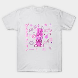 Cute Hot Pink X Bunny T-Shirt